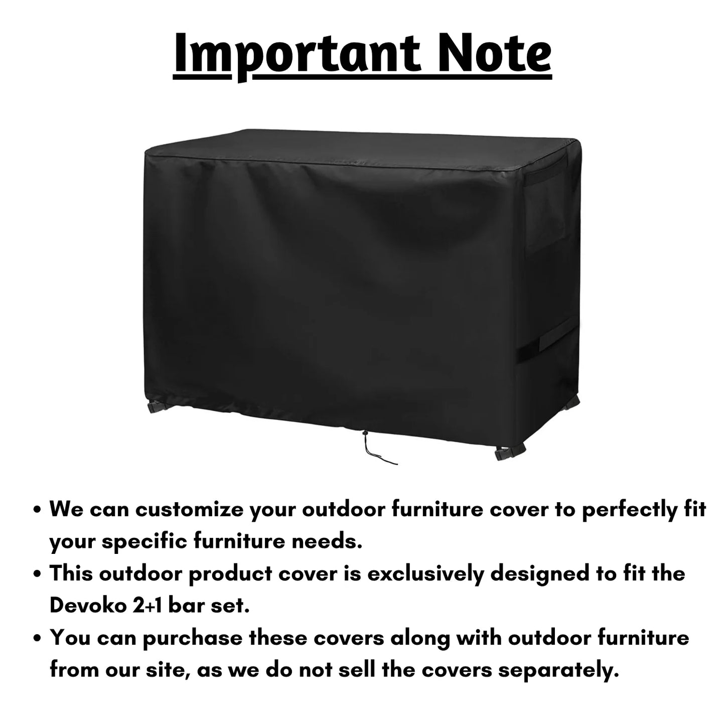 Vasudha Outdoor 2+1 Bar Set Cover