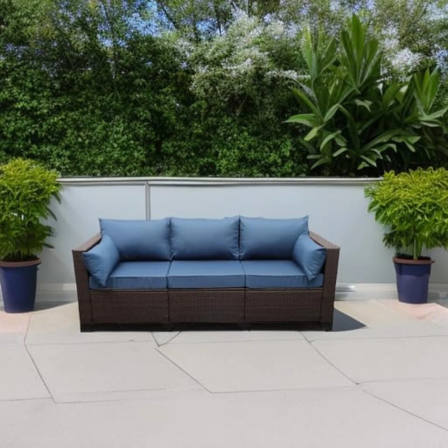 Shui 3-Seater Outdoor Rattan Wicker Patio Sofa