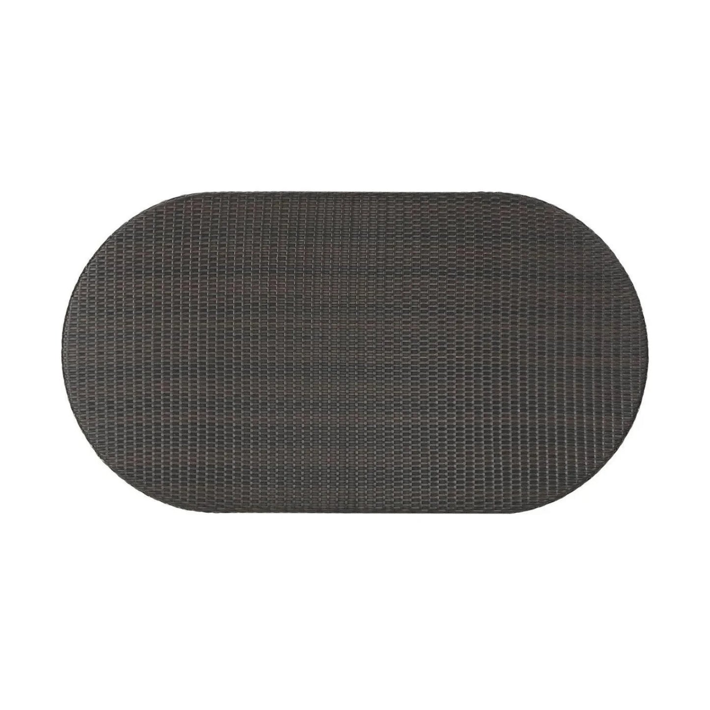 Chitra Outdoor All-Weather Rattan Wicker Round Coffee Table (Dark Brown)