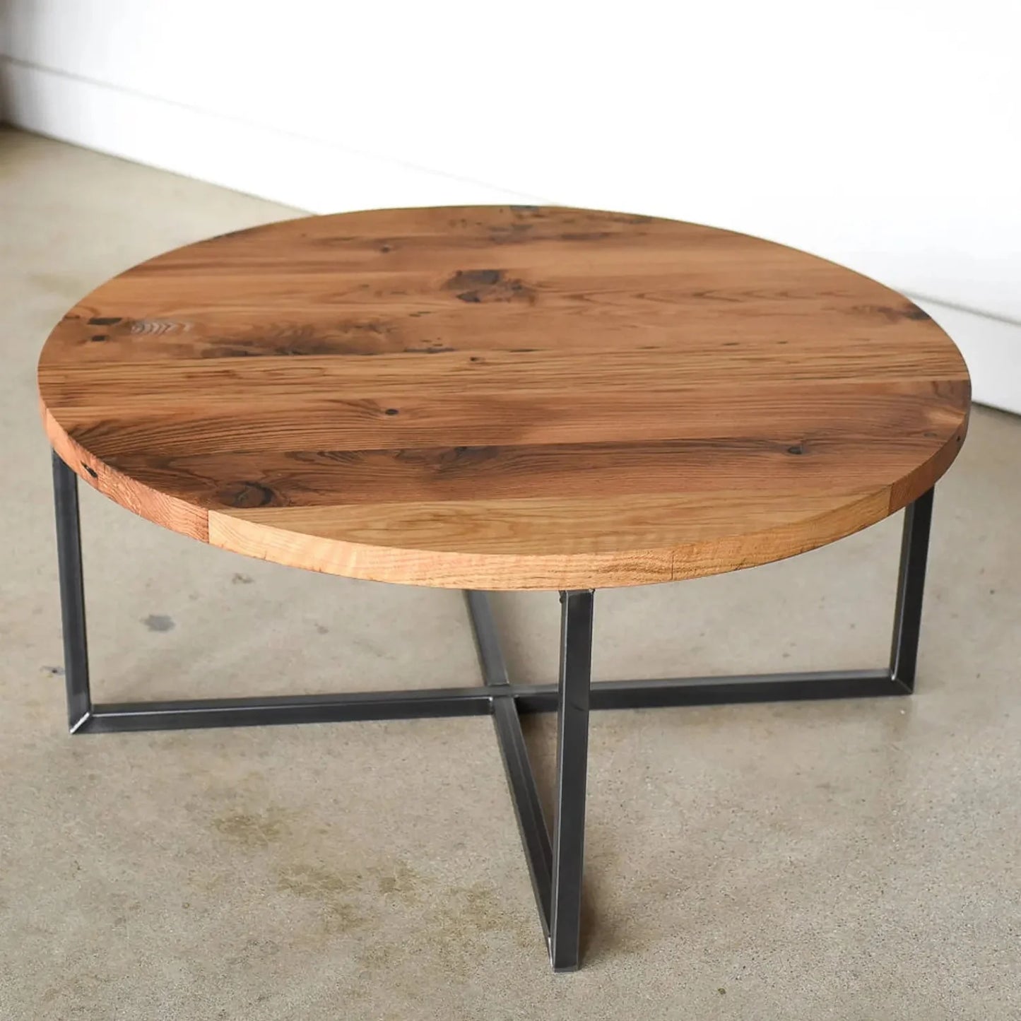 Sheesham Wood Top Round Coffee Table