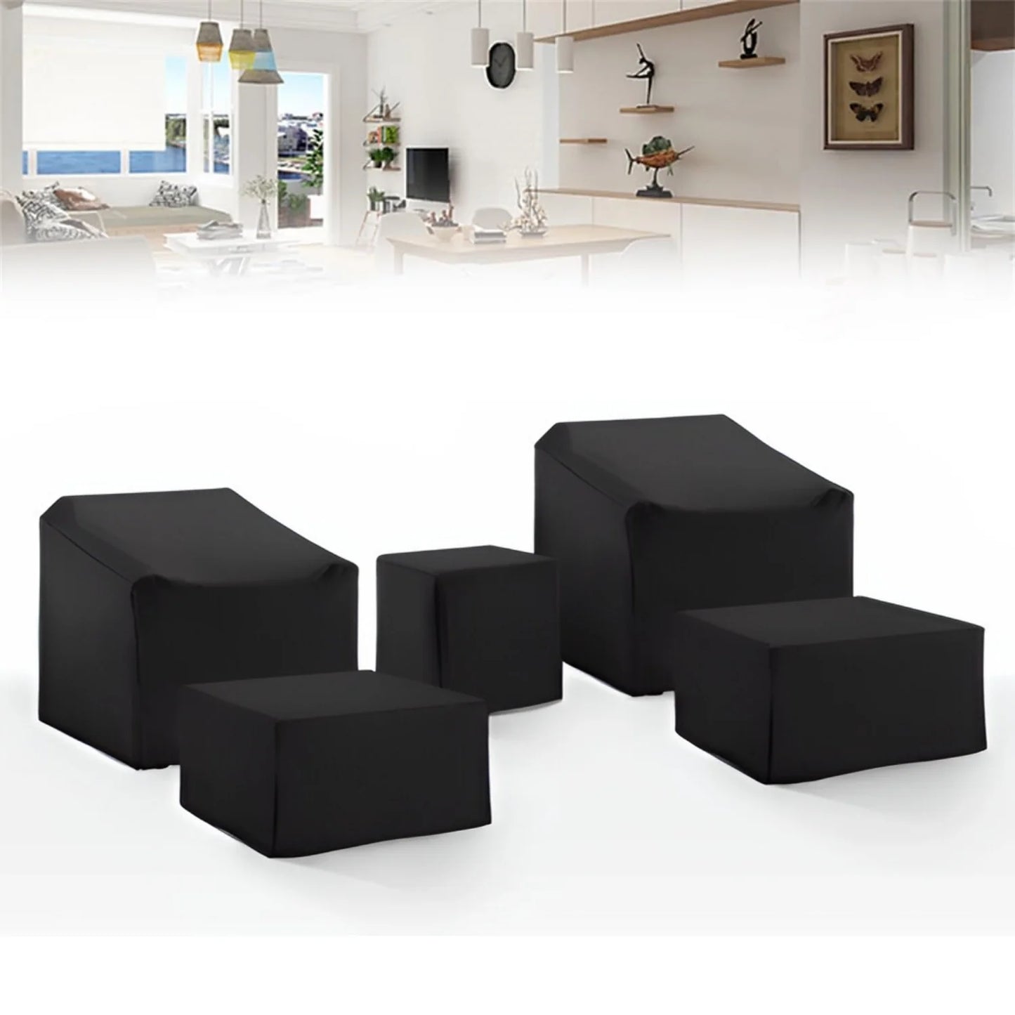 Ning 5-Piece Patio Sofa Set Cover