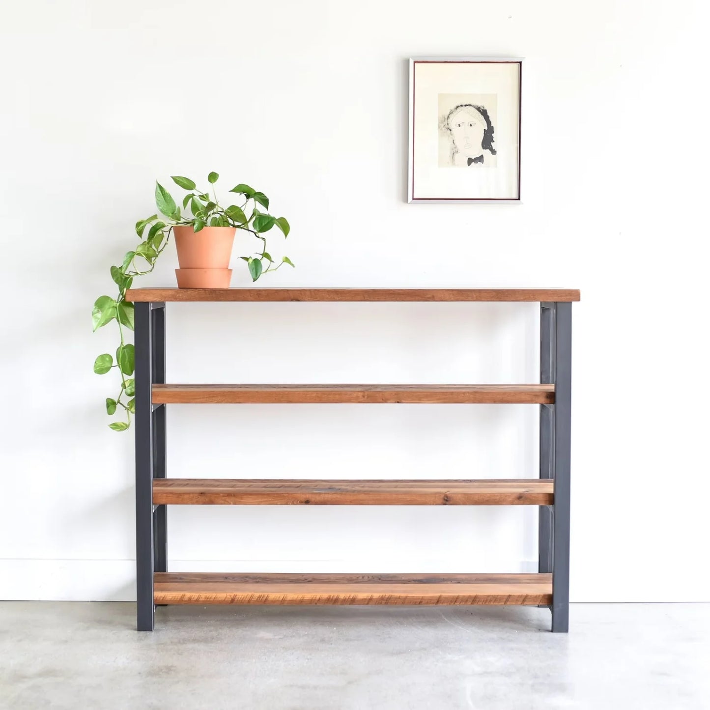 Blanca 4-Tier Sheesham Wood Top Book Shelf