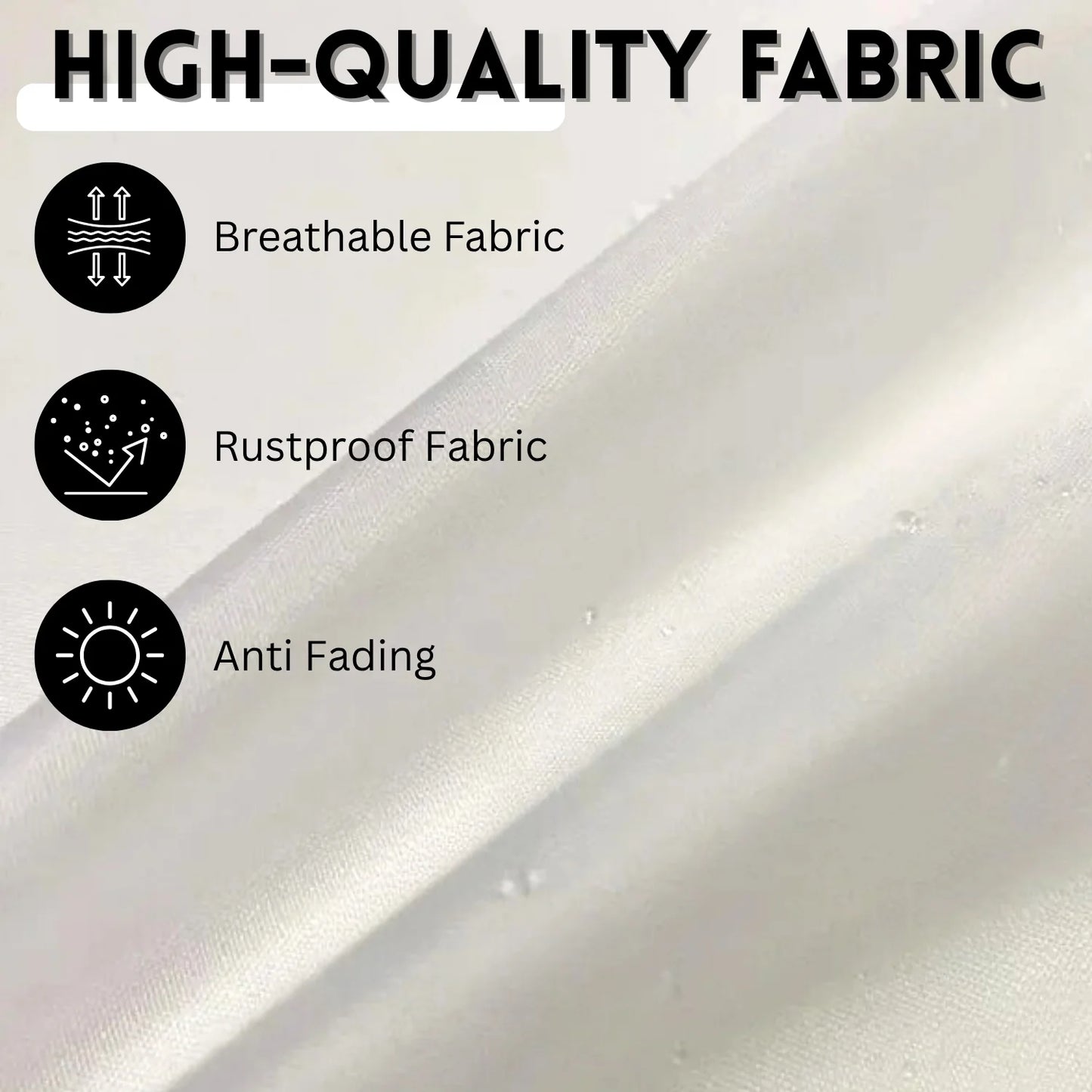 Lin 9ft White Color Outdoor Patio Umbrella with Centre Pole