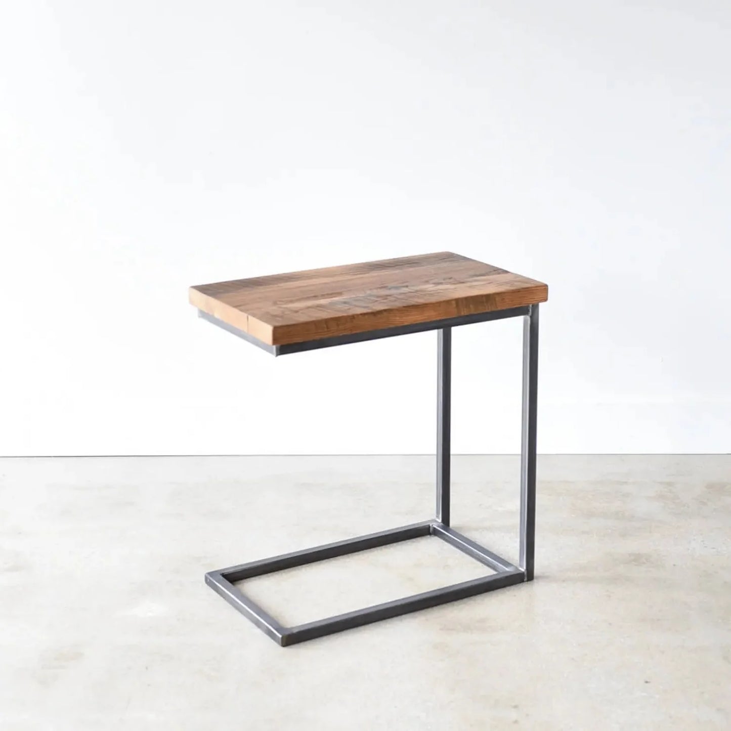 Solid Sheesham Wood C-Shape Corner Side Table