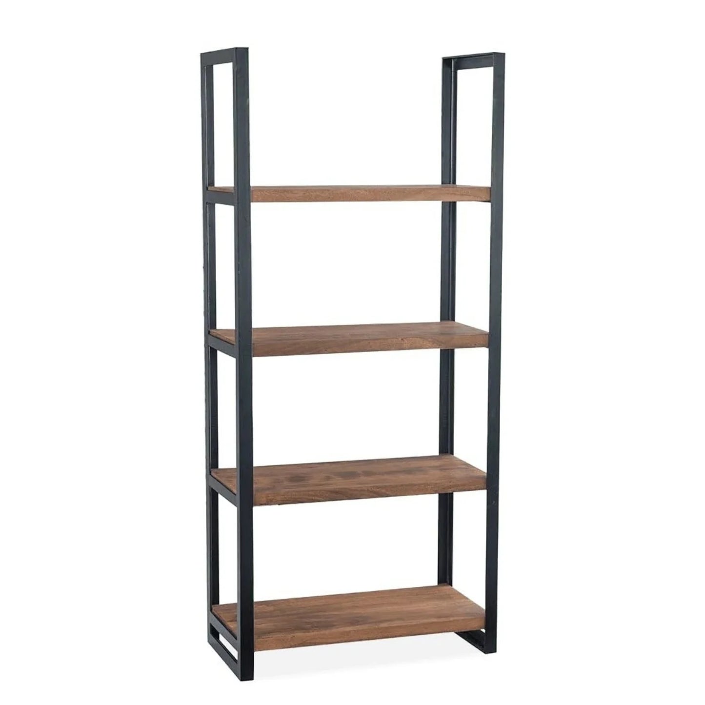 Solid Sheesham Wood 4 Tier Tall Standing Corner Open Bookcase