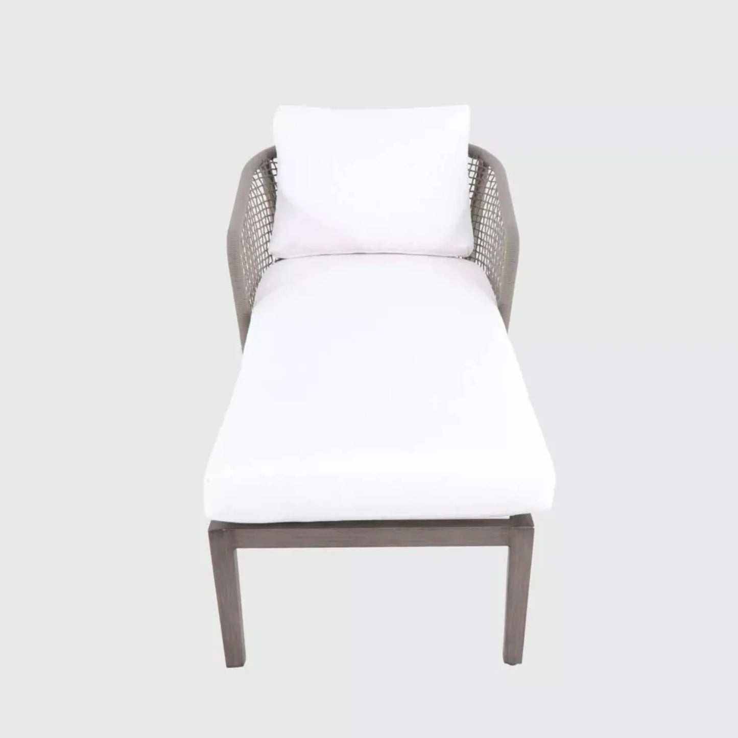 Outdoor Single Seater Patio Daybed with Handwoven Rope