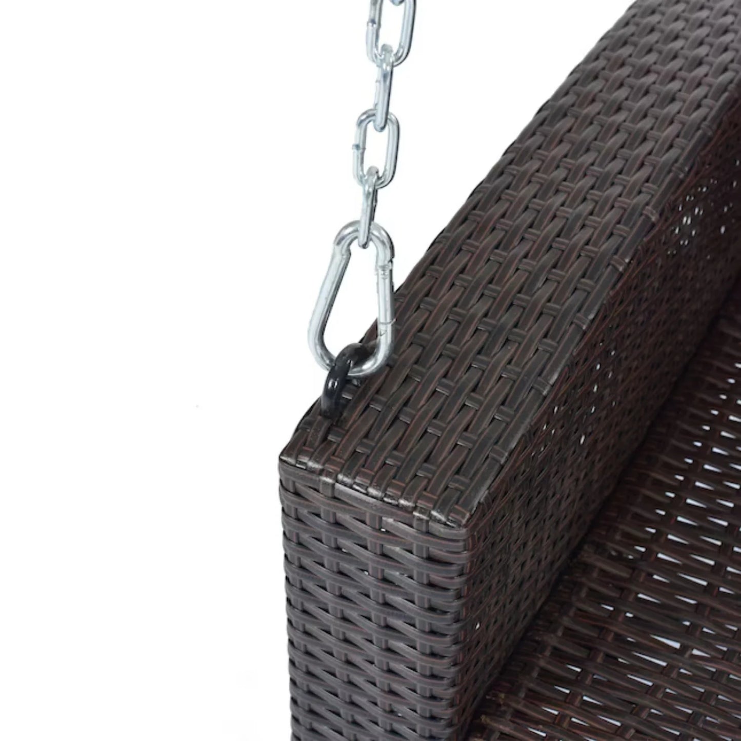 Yumiko Dark Brown Rattan Wicker Two Seater Sofa Swing