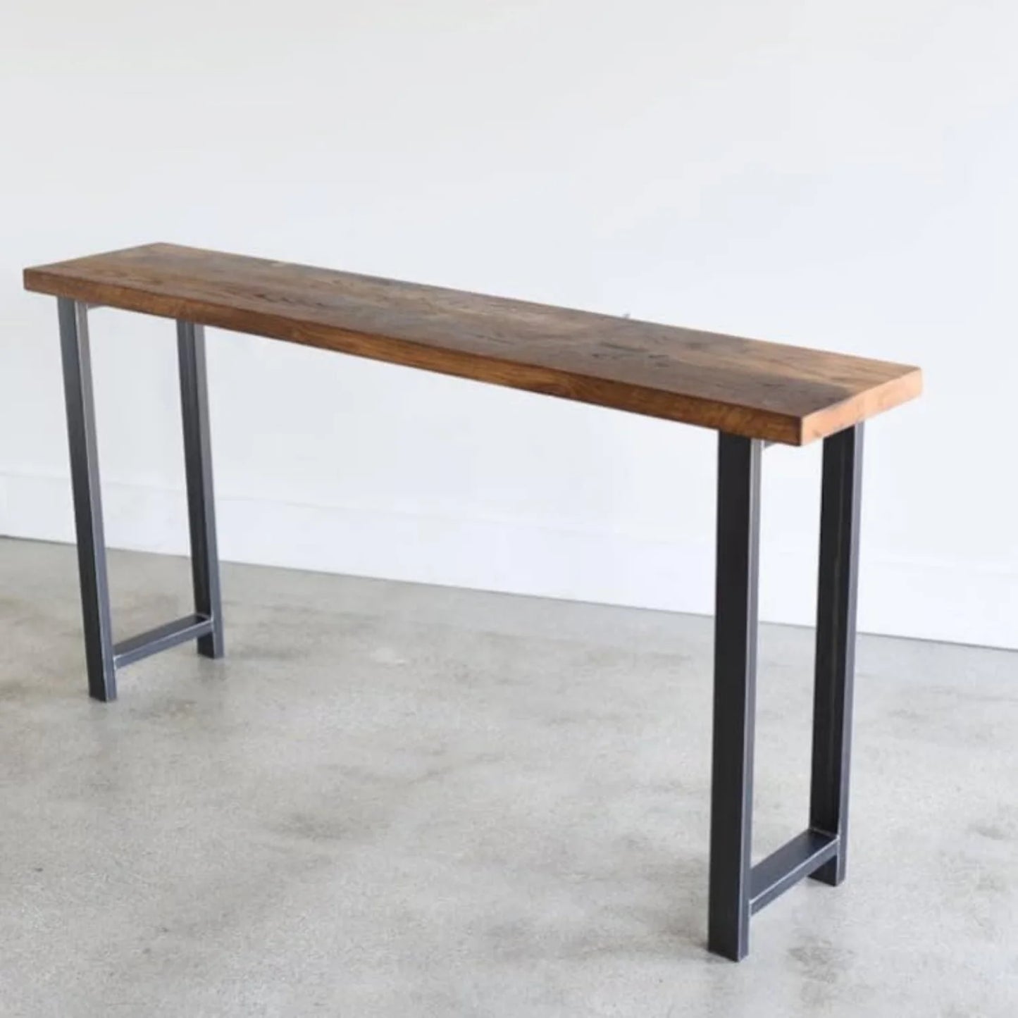 Sheesham Wood Top Modern Console Table