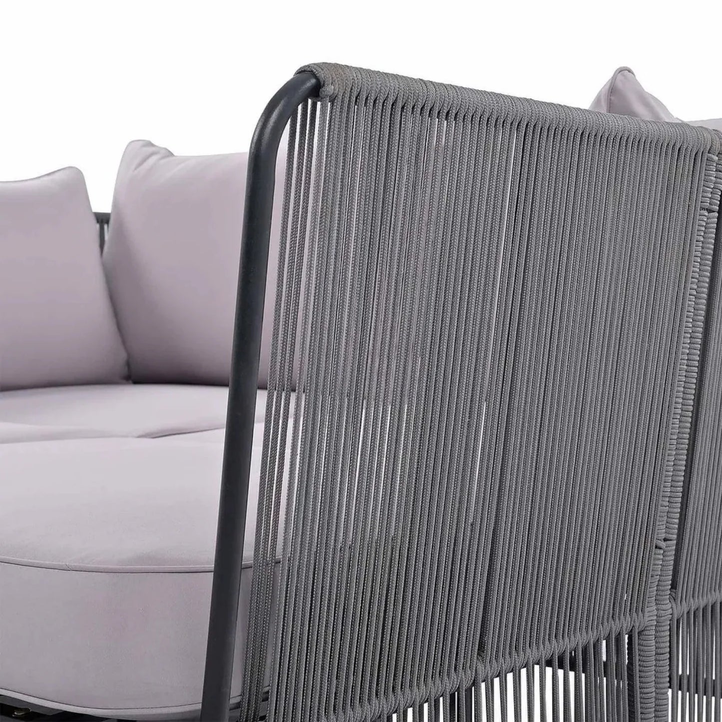 Bilha Outdoor Rope 2 Seater Patio Daybed With Side Table