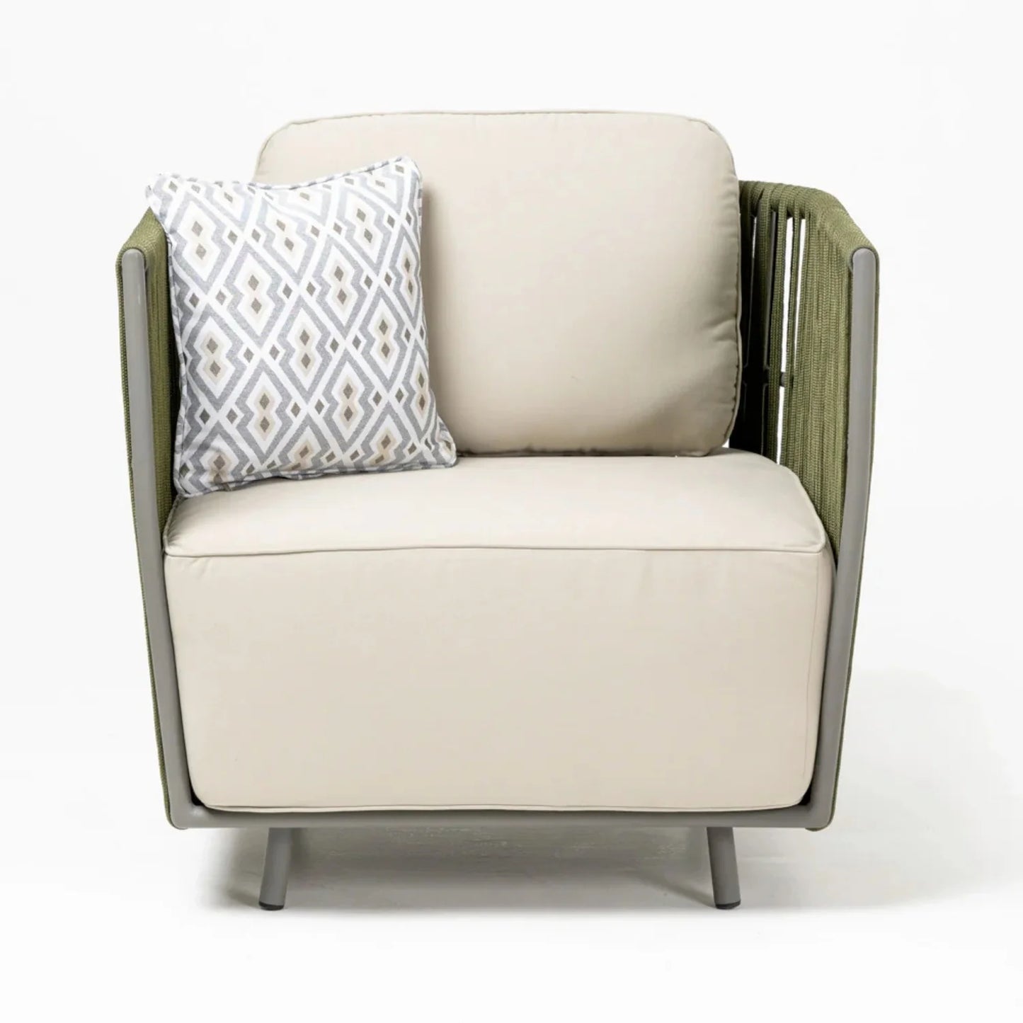 Alma All-Weather Rope 5 Seater Sofa Set With Glass Top Table