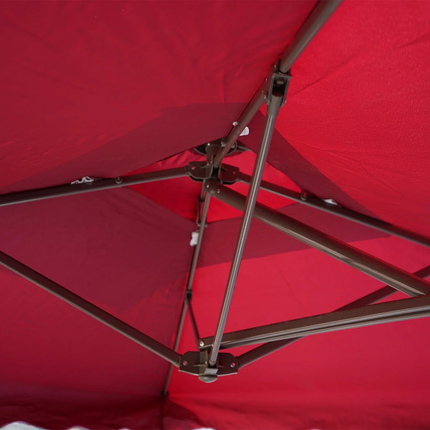 Marta 10ft Side Pole Square Shape Outdoor Umbrella With Marble Base (Red)