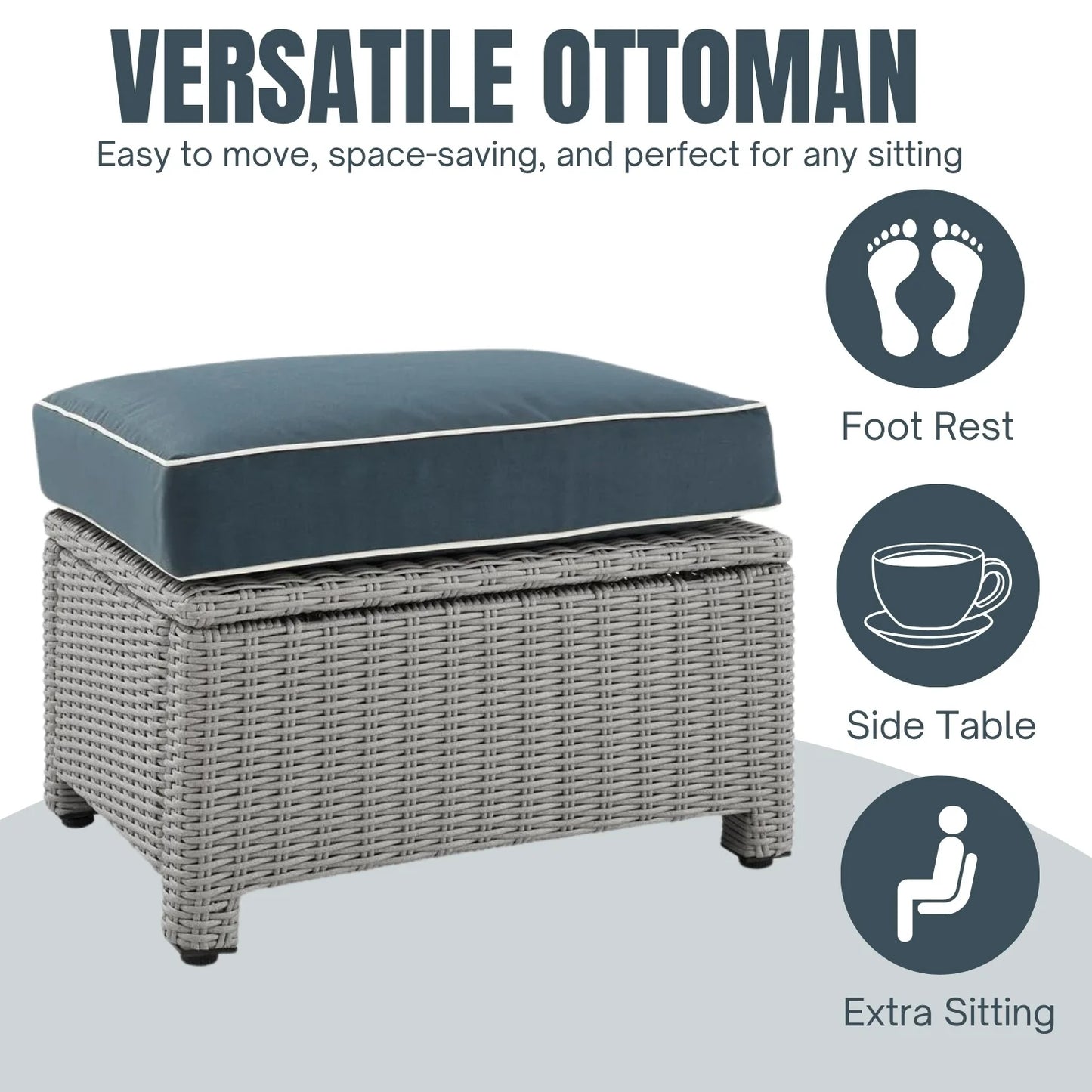 Liesel Outdoor Rattan Wicker 6-Seater Sofa Set
