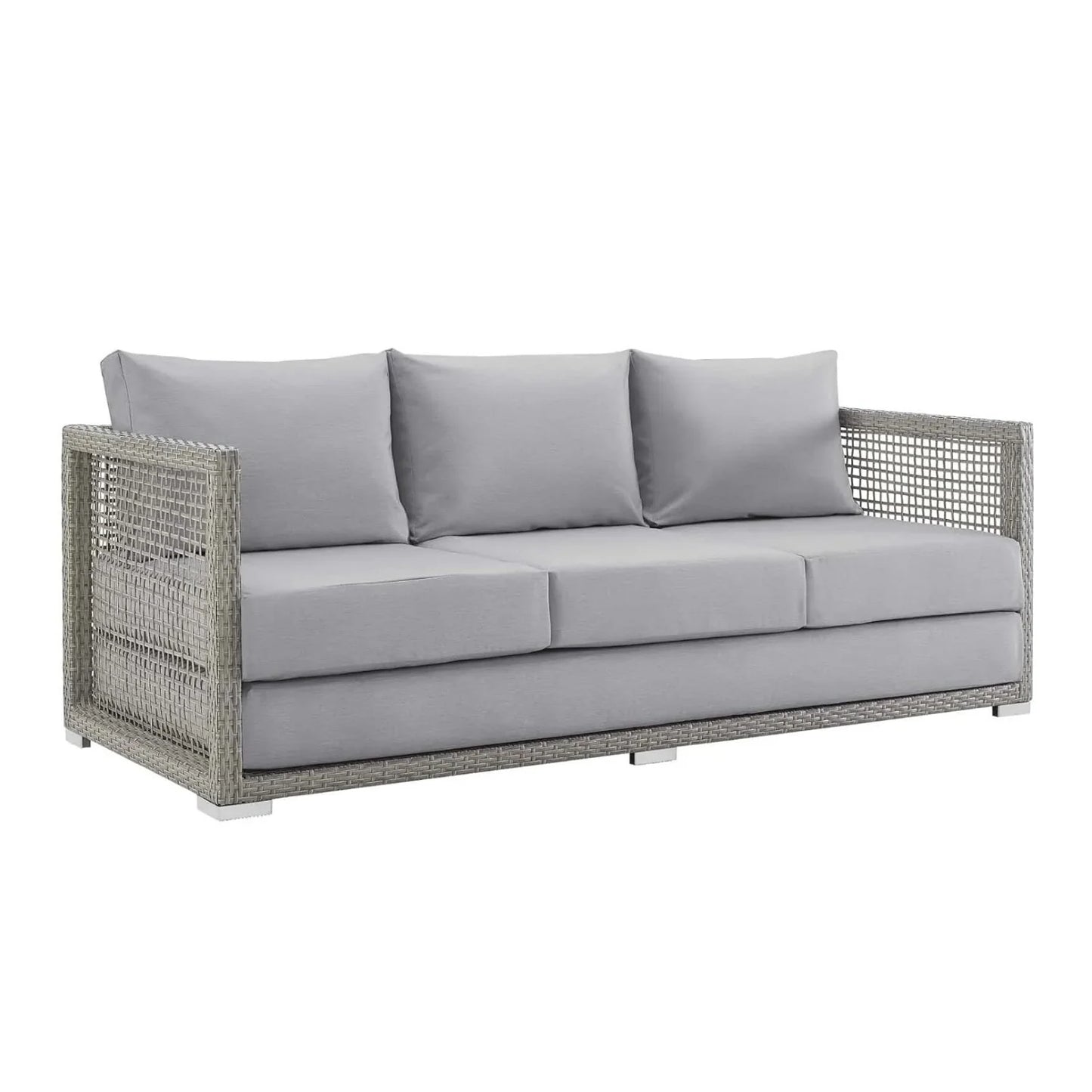 Aarini Outdoor Wicker Woven 6 Pieces Sectional Patio Furniture Set