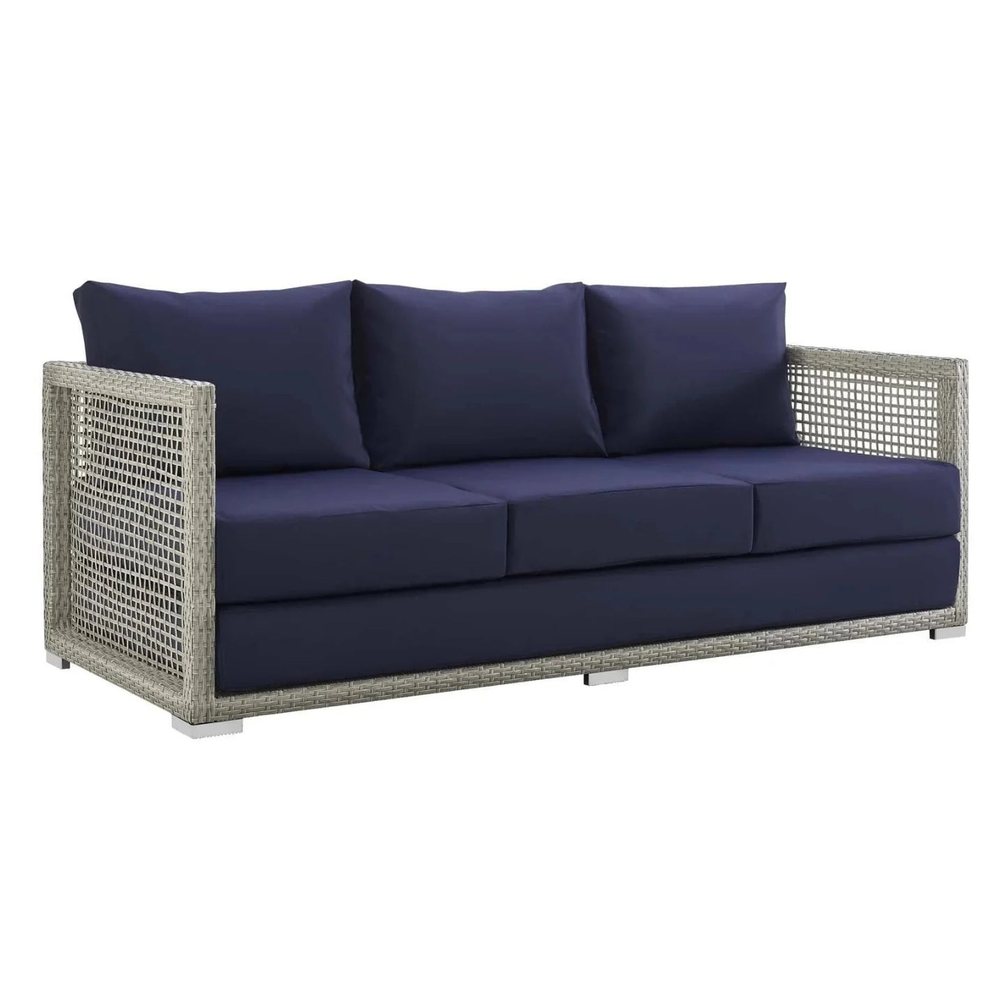 Bhanvi Outdoor Wicker Woven 6 Pieces Sectional Patio Furniture Set