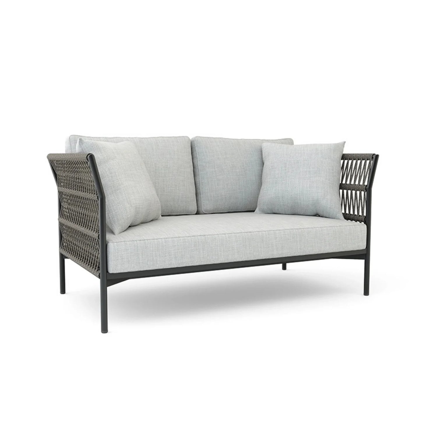 Denali Outdoor Rope 7-Seater Sofa Set With Glass Top Table