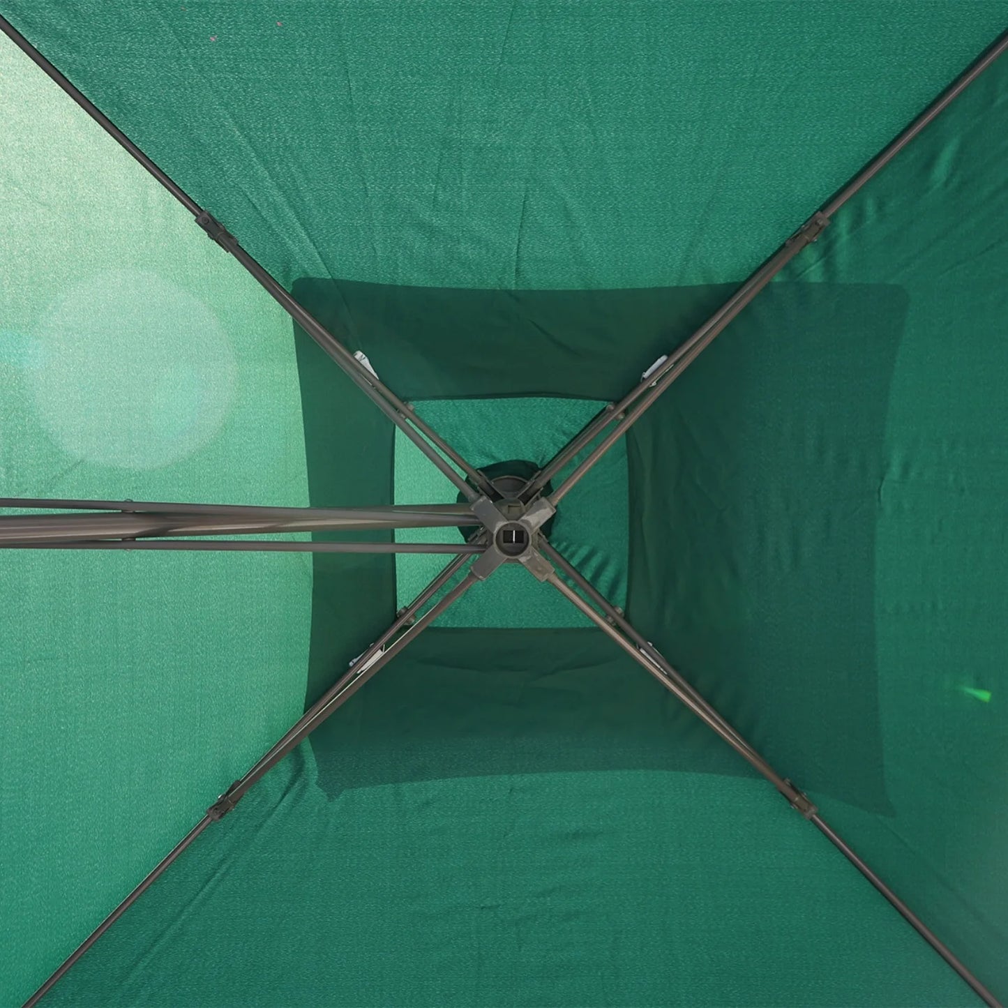 Vanya 10ft Side Pole Square Shape Outdoor Umbrella With Marble Base (Green)