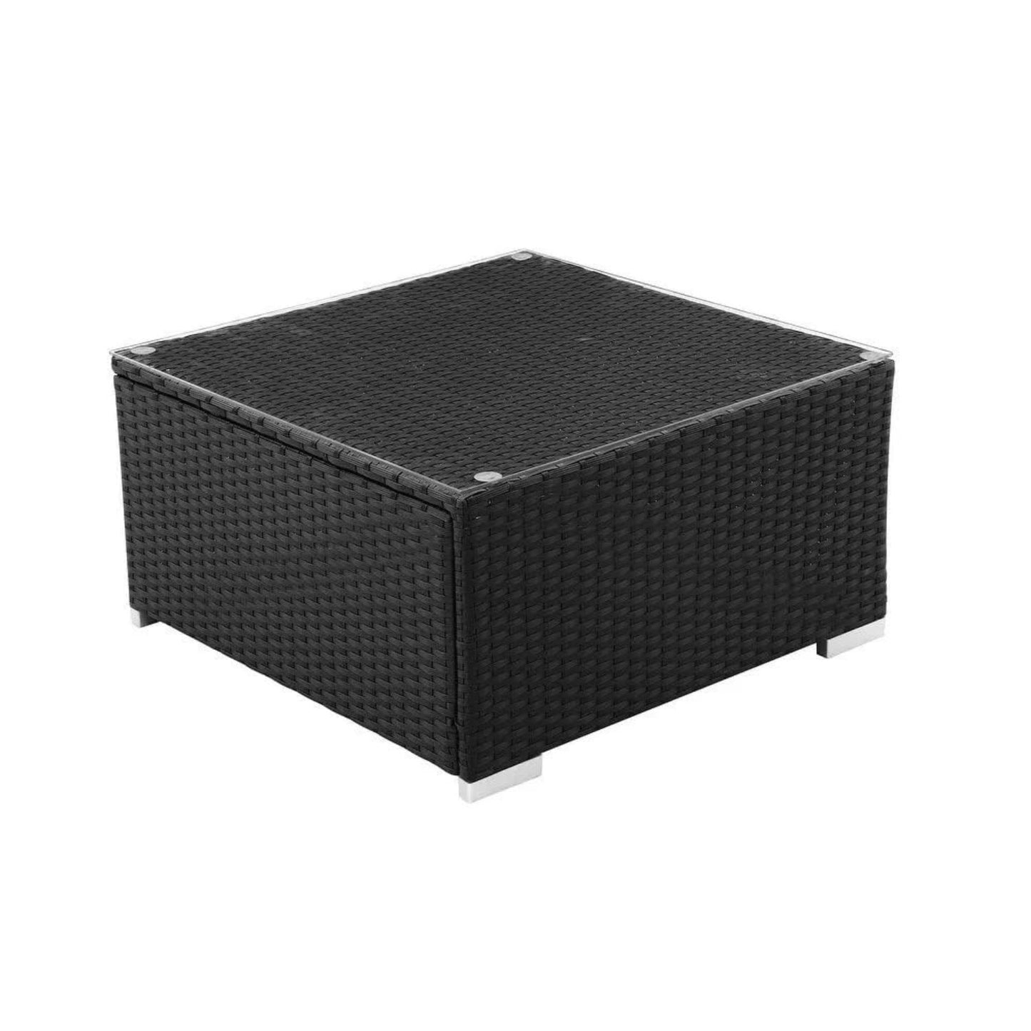 Zhilan 6-Piece Outdoor Wicker Sofa Set (Black/Red)