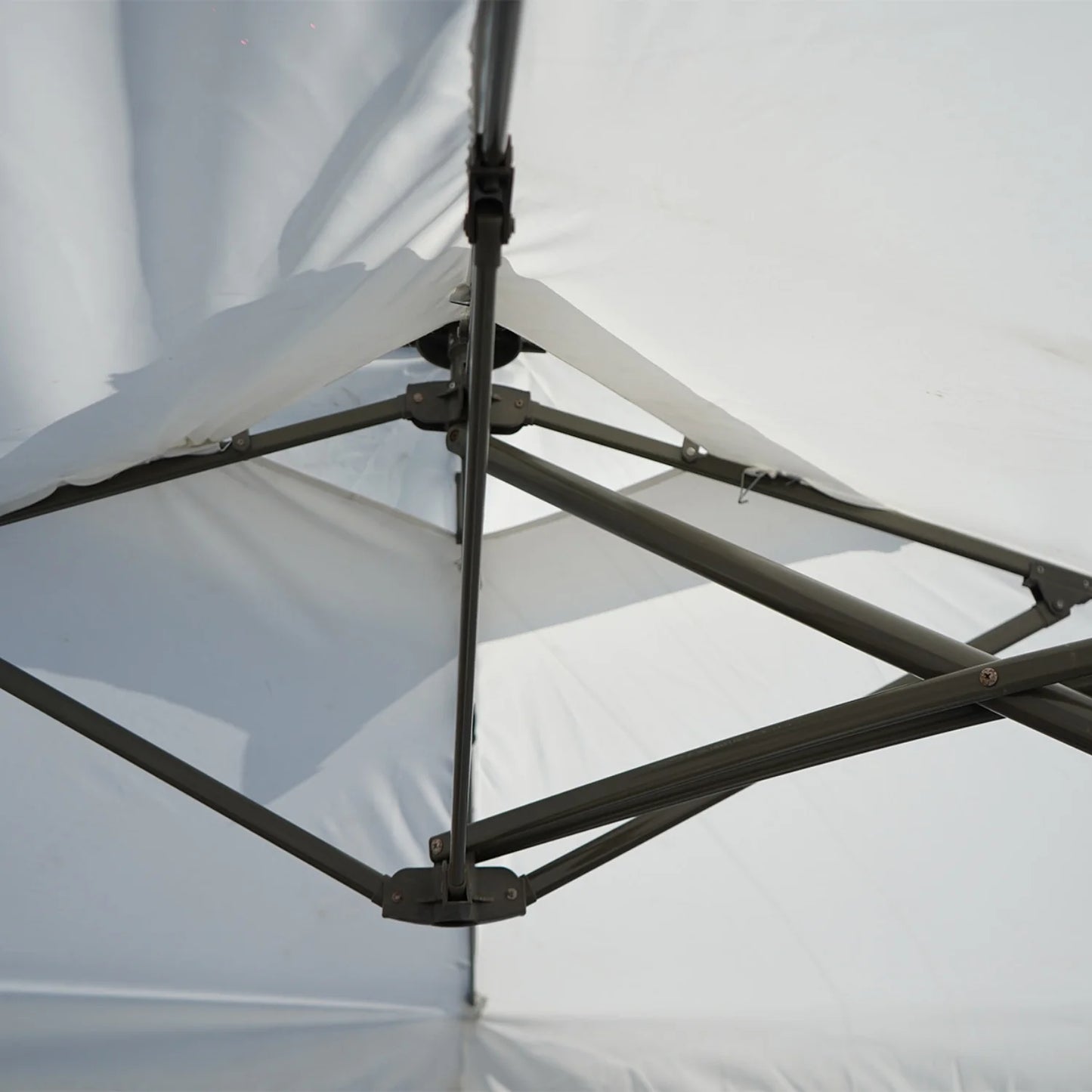 Eshwari 10ft Side Pole Square Shape Outdoor Umbrella With Marble Base (White)