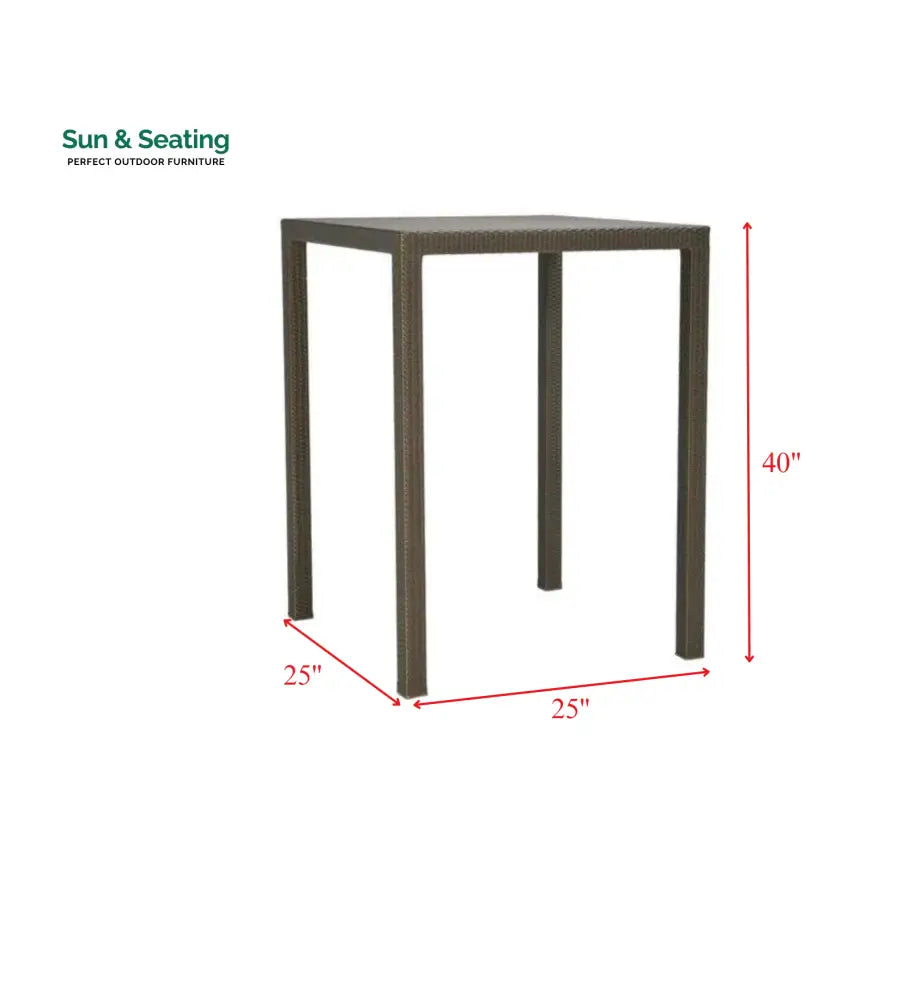 Angelo Outdoor Patio Bar Set 2 Chairs and 1 Table Set (Brown) Bar Sets