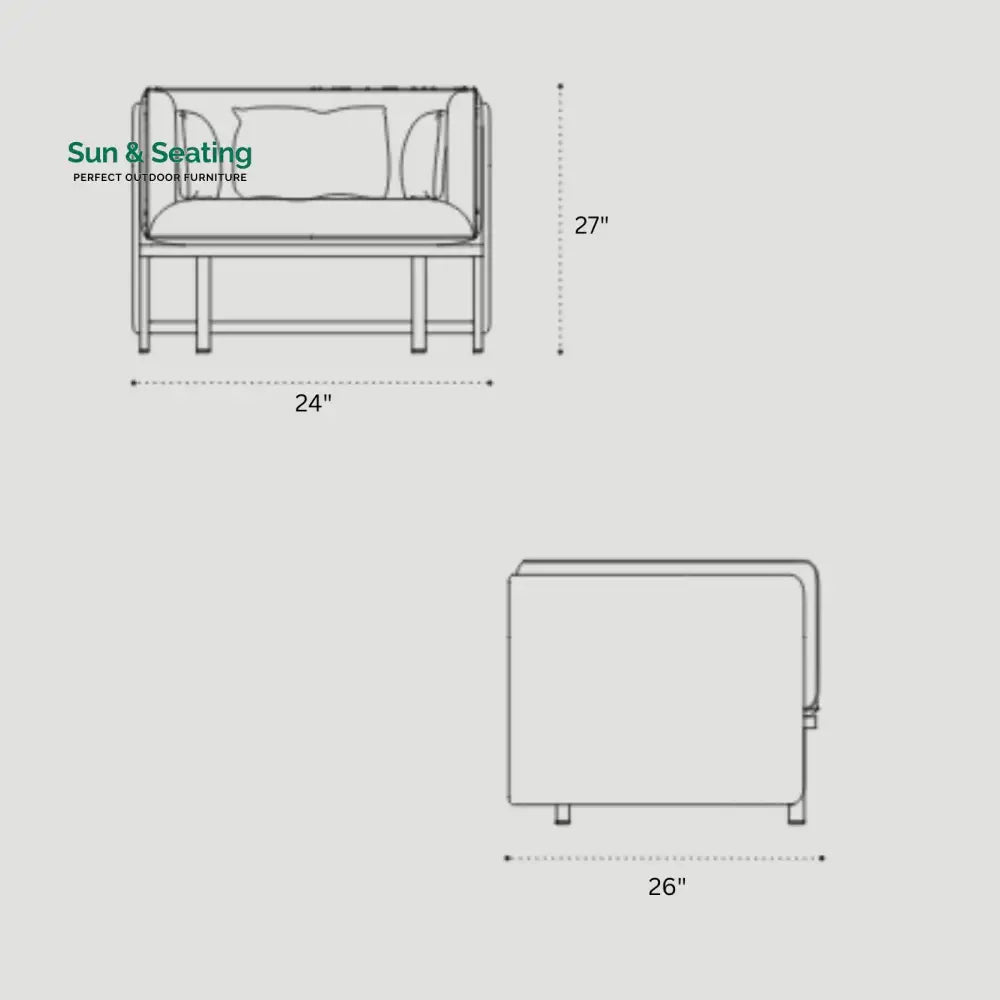 Cara Outdoor Garden Balcony Sofa Set 3 Seater 2 Single Seater and 1 Center Table Set (Honey) Sofa Sets