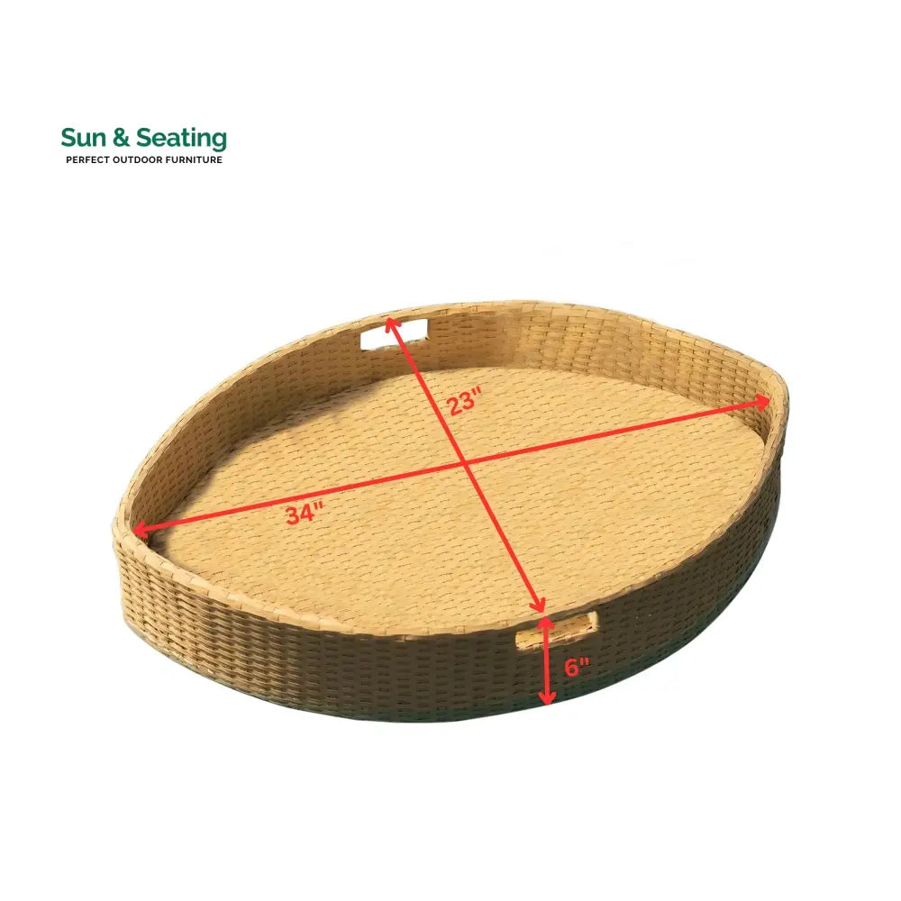 Célia Luxury Floating Serving Tray For Swimming Pool - Honey (Boat Shape) Floating Tray