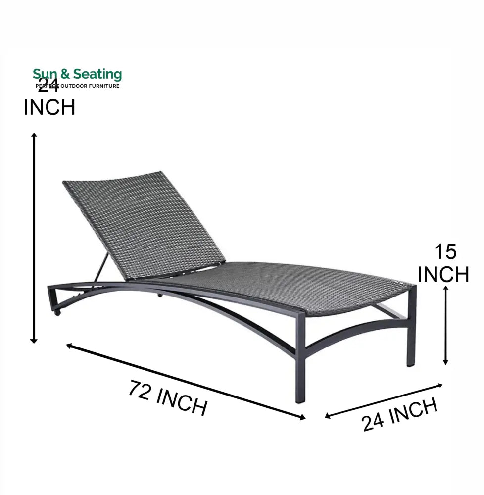 Jax Outdoor Swimming Poolside Lounger (Grey) Loungers