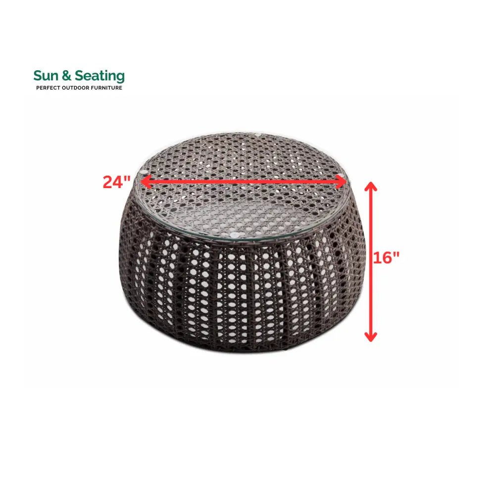 Lombardi Outdoor Sofa Set 2 Seater 2 Single seater and 1 Center Table (Brown) Sofa Sets