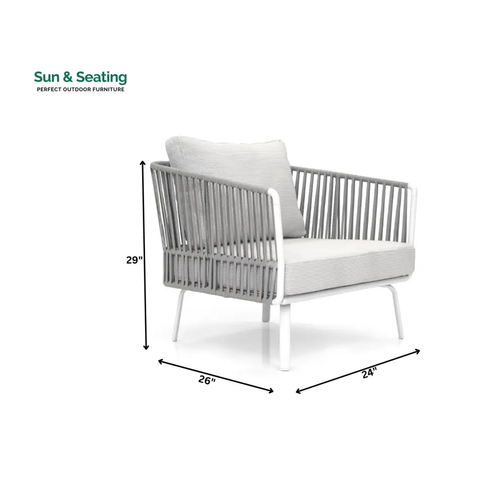 Luies Outdoor Garden Balcony Sofa Set 2 Seater,2 Single seater and 2 Center Table With 1 Side Table Set Braid & Rope