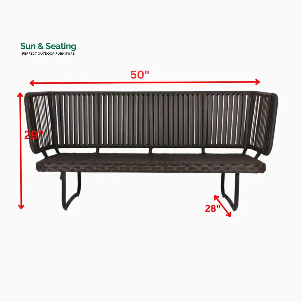 Lydie Outdoor Sofa Set 2 Seater 2 Single seater and 1 Center Table (Dark Brown) Sofa Sets