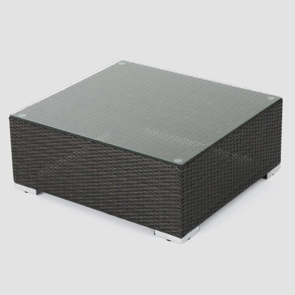 Rosamund Outdoor Rattan Wicker 8-Seater Sofa Set