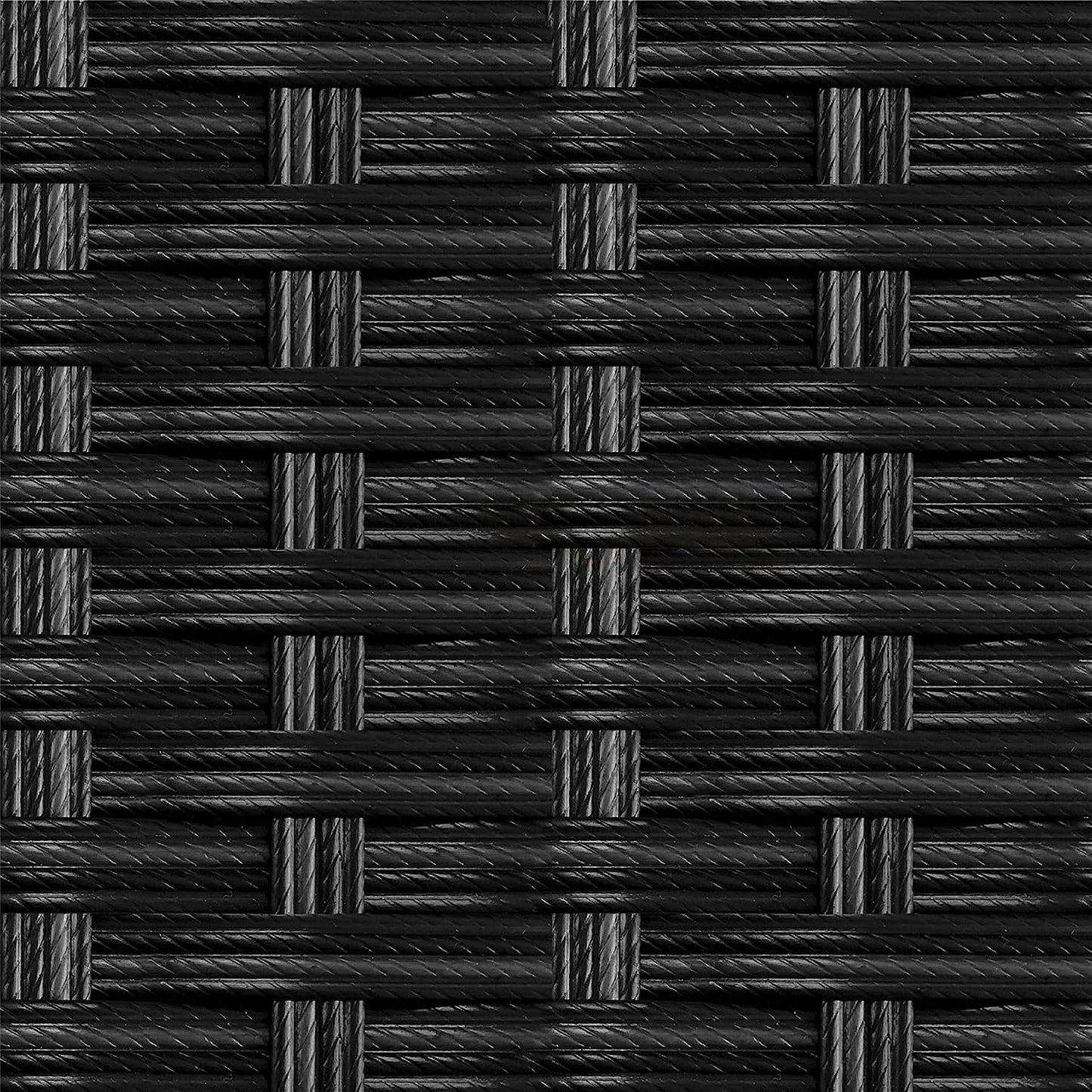 Thea 6-Piece Outdoor Wicker Patio Dining Set – Black/Cream