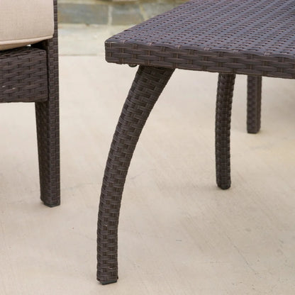Qiao 4 Pieces Patio Furniture Set, Outdoor Sectional Sofa