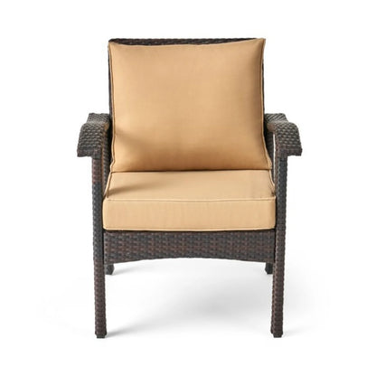 Yoko Brown 8 Seater Outdoor Wicker Conversation Set