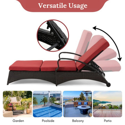 Abir Outdoor All-Weather Wicker Lounger