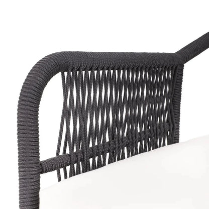 Adriana 4-Piece Outdoor Rope Patio Furniture Set with Wood-Top Table