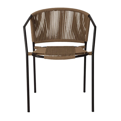 Capri Outdoor Rope 3-Piece Patio Chairs Set (Beige)