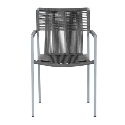 Jovie Outdoor Rope 3-Piece Patio Set (Grey)