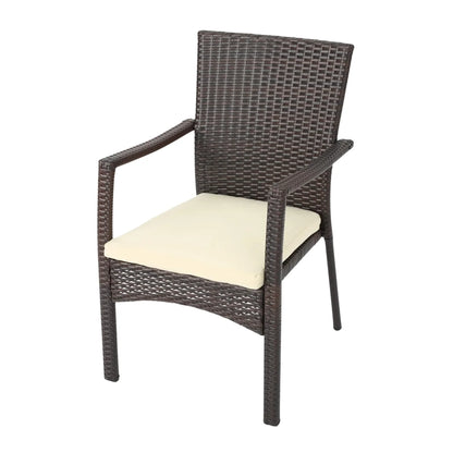 Janhavi 7-Piece Outdoor Rattan Wicker Dining Set