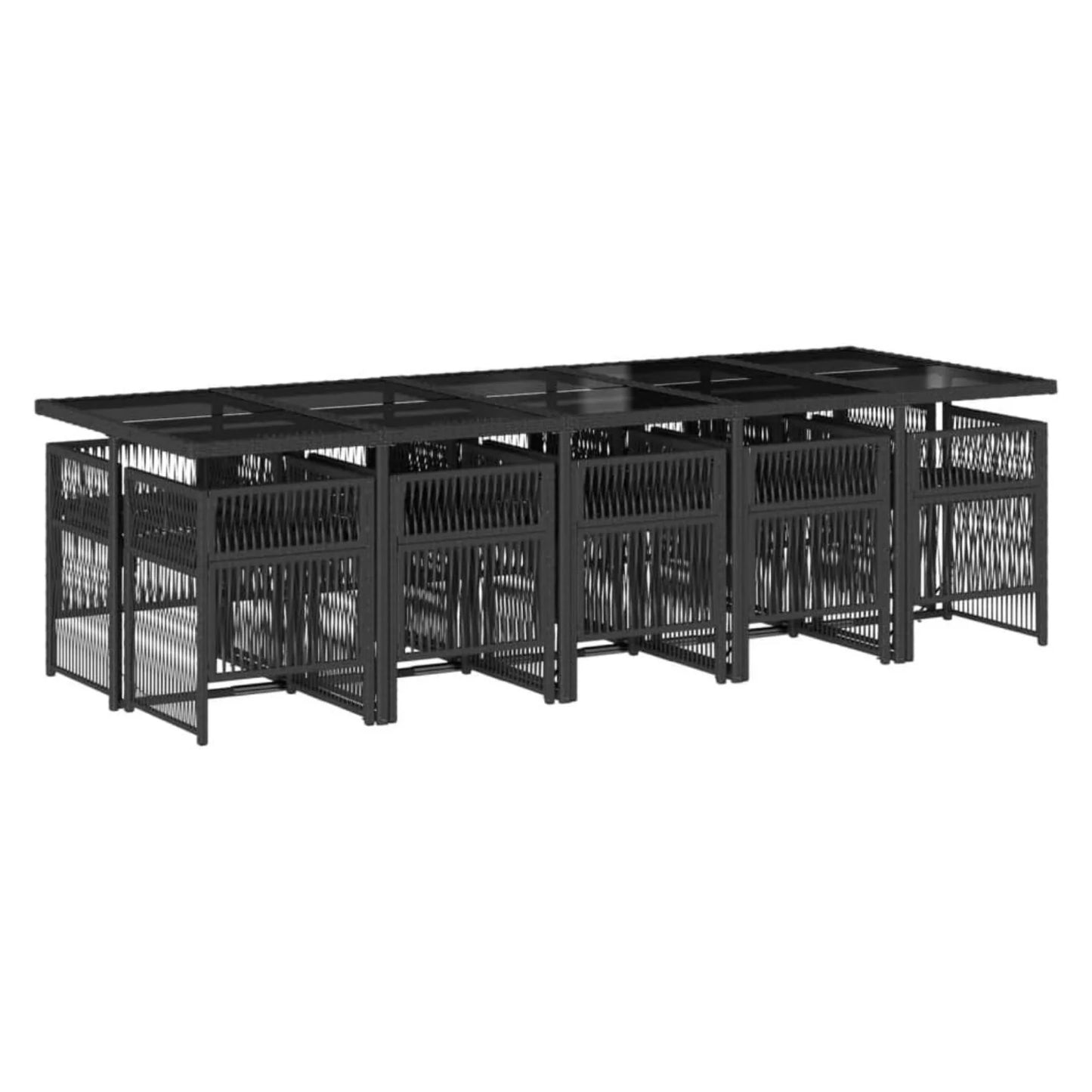 Sanika 10 Seater Outdoor Rattan Wicker Dinning Set