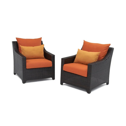 Yordanos All Weather Outdoor Wicker Garden L-Shape Sectional Conversation Set