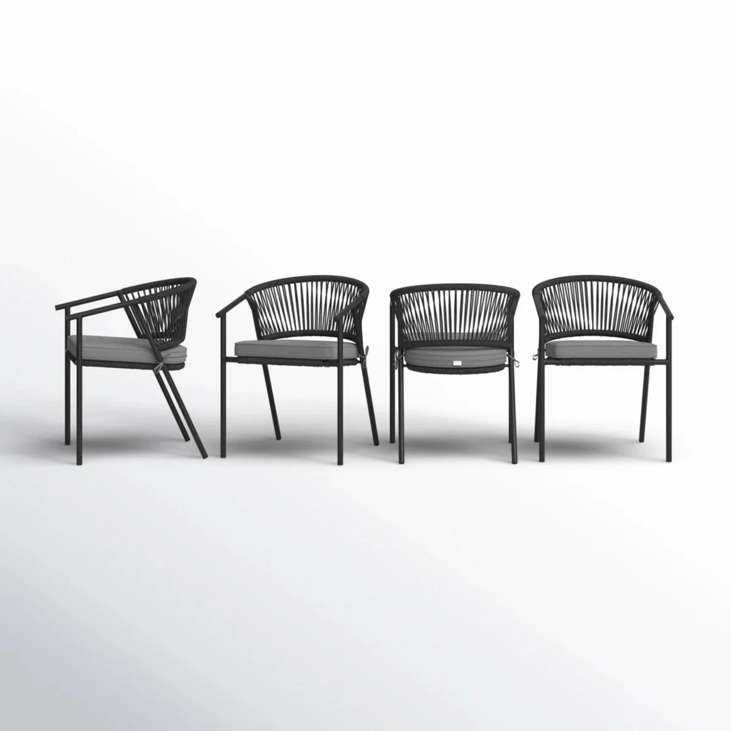 Shiori 4-Piece Outdoor Rope Patio Dining Chairs