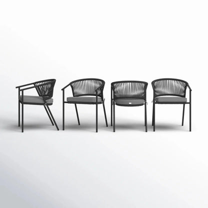 Shiori 4-Piece Outdoor Rope Patio Dining Chairs