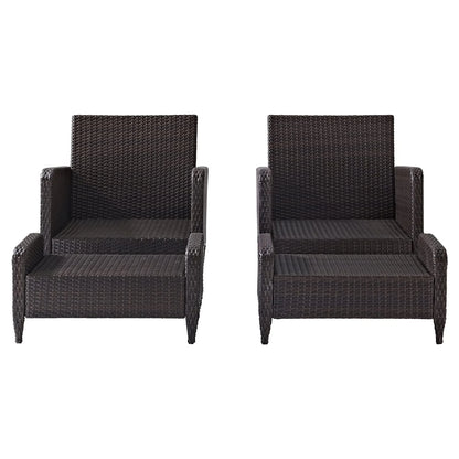 Gitali Outdoor 4 Piece Patio Wicker Furniture Set