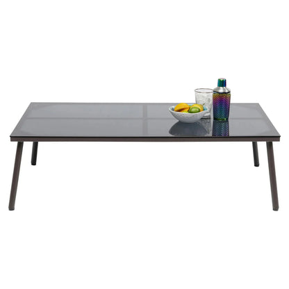 Zariah Outdoor Rope 5-Seater Patio Sofa Set with Glass Top Table (Grey)