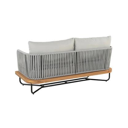 Oindrila Outdoor 6-Piece Rope Woven Conversation Sofa Set with Wooden Top Table