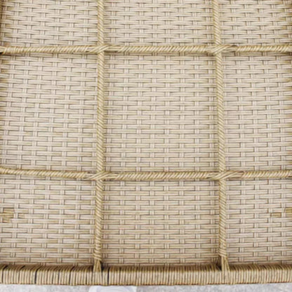 Noura Outdoor Beige Rope 7-Seater Sofa Set With Glass Top Table