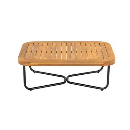 Oindrila Outdoor 6-Piece Rope Woven Conversation Sofa Set with Wooden Top Table