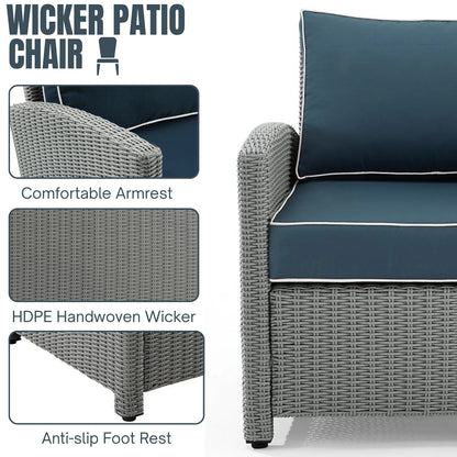 Ulani Outdoor Wicker 5-Seater Sofa Set