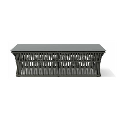 Denali Outdoor Rope 7-Seater Sofa Set With Glass Top Table