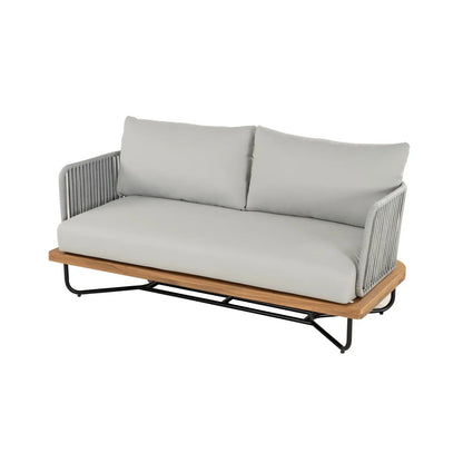 Oindrila Outdoor 6-Piece Rope Woven Conversation Sofa Set with Wooden Top Table